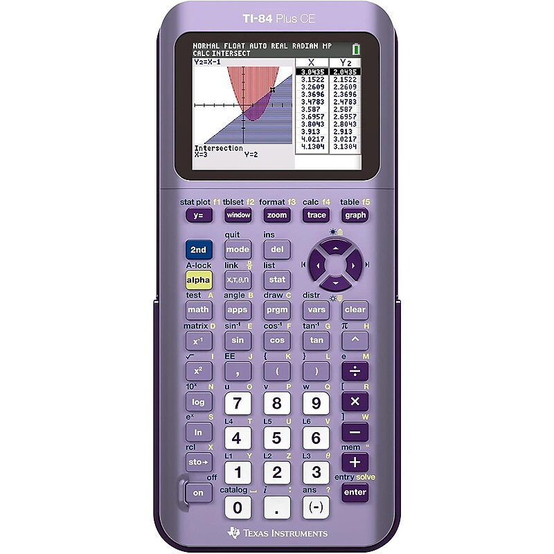 Texas Instruments TI-84 Plus CE Graphing Calculator, Infinitely Iris (84CEPY/TBL/1L1/H) image 1