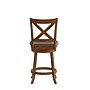 Flash Furniture Felicity Classic Leathersoft and Wood Cross Back Counter Height Barstool, Antique Oak (ESUN124OAK)~#|#~sp223396082_sc7