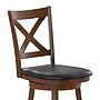 Flash Furniture Felicity Classic Leathersoft and Wood Cross Back Counter Height Barstool, Antique Oak (ESUN124OAK)~#|#~sp223396083_sc7