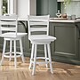 Flash Furniture Liesel Classic Solid Wood Ladder Back Counter Height Barstool, Antique White Wash (ESUN31WS24WH)~#|#~sp223396103_sc7