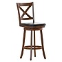 Flash Furniture Felicity Classic Leathersoft and Wood Cross Back Barstool, Antique Oak (ESUN129OAK)~#|#~sp223396130_sc7