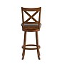 Flash Furniture Felicity Classic Leathersoft and Wood Cross Back Barstool, Antique Oak (ESUN129OAK)~#|#~sp223396138_sc7