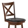 Flash Furniture Felicity Classic Leathersoft and Wood Cross Back Barstool, Antique Oak (ESUN129OAK)~#|#~sp223396140_sc7
