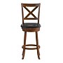 Flash Furniture Felicity Classic Leathersoft and Wood Cross Back Barstool, Antique Oak (ESUN129OAK)~#|#~sp223396142_sc7