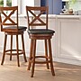 Flash Furniture Felicity Classic Leathersoft and Wood Cross Back Barstool, Antique Oak (ESUN129OAK)~#|#~sp223396143_sc7