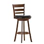 Flash Furniture Zerrick Classic Leathersoft and Wood Ladder Back Barstool, Black/Antique Oak (ESUN329OAK)~#|#~sp223396145_sc7