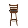 Flash Furniture Zerrick Classic Leathersoft and Wood Ladder Back Barstool, Black/Antique Oak (ESUN329OAK)~#|#~sp223396256_sc7