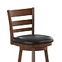 Flash Furniture Zerrick Classic Leathersoft and Wood Ladder Back Barstool, Black/Antique Oak (ESUN329OAK)~#|#~sp223396257_sc7