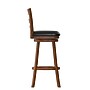 Flash Furniture Zerrick Classic Leathersoft and Wood Ladder Back Barstool, Black/Antique Oak (ESUN329OAK)~#|#~sp223396258_sc7