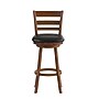 Flash Furniture Zerrick Classic Leathersoft and Wood Ladder Back Barstool, Black/Antique Oak (ESUN329OAK)~#|#~sp223396259_sc7