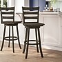 Flash Furniture Liesel Classic Solid Wood Ladder Back Barstool, Gray Wash Walnut (ESUN31WS29GY)~#|#~sp223396272_sc7