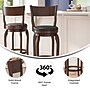 Flash Furniture Nichola Classic Leathersoft and Wood Open Back Barstool, Espresso/Black (ESNT229ESP)~#|#~sp223396295_sc7