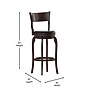 Flash Furniture Nichola Classic Leathersoft and Wood Open Back Barstool, Espresso/Black (ESNT229ESP)~#|#~sp223396296_sc7