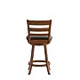 Flash Furniture Zerrick Classic Leathersoft and Wood Ladder Back Counter Height Barstool, Black/Antique Oak (ESUN324OAK)~#|#~sp223396324_sc7