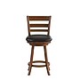 Flash Furniture Zerrick Classic Leathersoft and Wood Ladder Back Counter Height Barstool, Black/Antique Oak (ESUN324OAK)~#|#~sp223396327_sc7