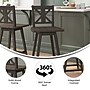Flash Furniture Gwendolyn Rustic Solid Wood Designer Back Counter Height Barstool, Gray Wash Walnut (ESG124GY)~#|#~sp223396334_sc7