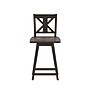 Flash Furniture Gwendolyn Rustic Solid Wood Designer Back Counter Height Barstool, Gray Wash Walnut (ESG124GY)~#|#~sp223396338_sc7