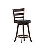 Flash Furniture Zerrick Classic Leathersoft and Wood Ladder Back Counter Height Barstool, Black/Espresso (ESUN324ESP)~#|#~sp223396341_sc7