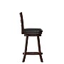 Flash Furniture Zerrick Classic Leathersoft and Wood Ladder Back Counter Height Barstool, Black/Espresso (ESUN324ESP)~#|#~sp223396351_sc7