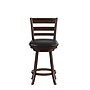 Flash Furniture Zerrick Classic Leathersoft and Wood Ladder Back Counter Height Barstool, Black/Espresso (ESUN324ESP)~#|#~sp223396352_sc7