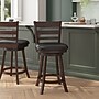 Flash Furniture Zerrick Classic Leathersoft and Wood Ladder Back Counter Height Barstool, Black/Espresso (ESUN324ESP)~#|#~sp223396353_sc7