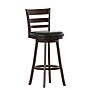 Flash Furniture Zerrick Classic Leathersoft and Wood Ladder Back Barstool, Black/Espresso (ESUN329ESP)~#|#~sp223396354_sc7