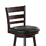 Flash Furniture Zerrick Classic Leathersoft and Wood Ladder Back Barstool, Black/Espresso (ESUN329ESP)~#|#~sp223396365_sc7