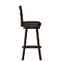 Flash Furniture Zerrick Classic Leathersoft and Wood Ladder Back Barstool, Black/Espresso (ESUN329ESP)~#|#~sp223396366_sc7