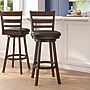 Flash Furniture Zerrick Classic Leathersoft and Wood Ladder Back Barstool, Black/Espresso (ESUN329ESP)~#|#~sp223396368_sc7