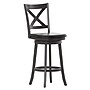 Flash Furniture Felicity Classic Leathersoft and Wood Cross Back Barstool, Gray Wash Walnut (ESUN129GY)~#|#~sp223396407_sc7