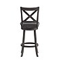Flash Furniture Felicity Classic Leathersoft and Wood Cross Back Barstool, Gray Wash Walnut (ESUN129GY)~#|#~sp223396414_sc7