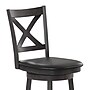 Flash Furniture Felicity Classic Leathersoft and Wood Cross Back Barstool, Gray Wash Walnut (ESUN129GY)~#|#~sp223396415_sc7