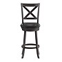 Flash Furniture Felicity Classic Leathersoft and Wood Cross Back Barstool, Gray Wash Walnut (ESUN129GY)~#|#~sp223396417_sc7