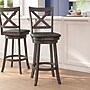 Flash Furniture Felicity Classic Leathersoft and Wood Cross Back Barstool, Gray Wash Walnut (ESUN129GY)~#|#~sp223396418_sc7