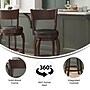 Flash Furniture Nichola Classic Leathersoft and Wood Open Back Counter Height Barstool, Espresso/Black (ESNT224ESP)~#|#~sp223396424_sc7