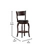 Flash Furniture Nichola Classic Leathersoft and Wood Open Back Counter Height Barstool, Espresso/Black (ESNT224ESP)~#|#~sp223396426_sc7