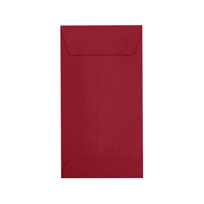 JAM Paper Self Seal #7 Coin Envelopes, 3 1/2" x 6 1/2", Garnet Red, 250/Pack (7CO-101-250) image 1