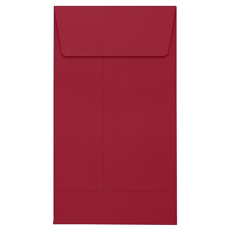 JAM Paper Self Seal #5 1/2 Coin Envelopes, 3 1/8" x 5 1/2", Garnet Red, 500/Pack (512CO-101-500) image 1