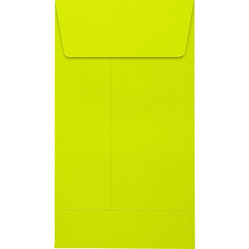 JAM Paper Self Seal #5 1/2 Coin Envelopes, 3 1/8" x 5 1/2", Green, 50/Pack (512CO-L22-50) image 1