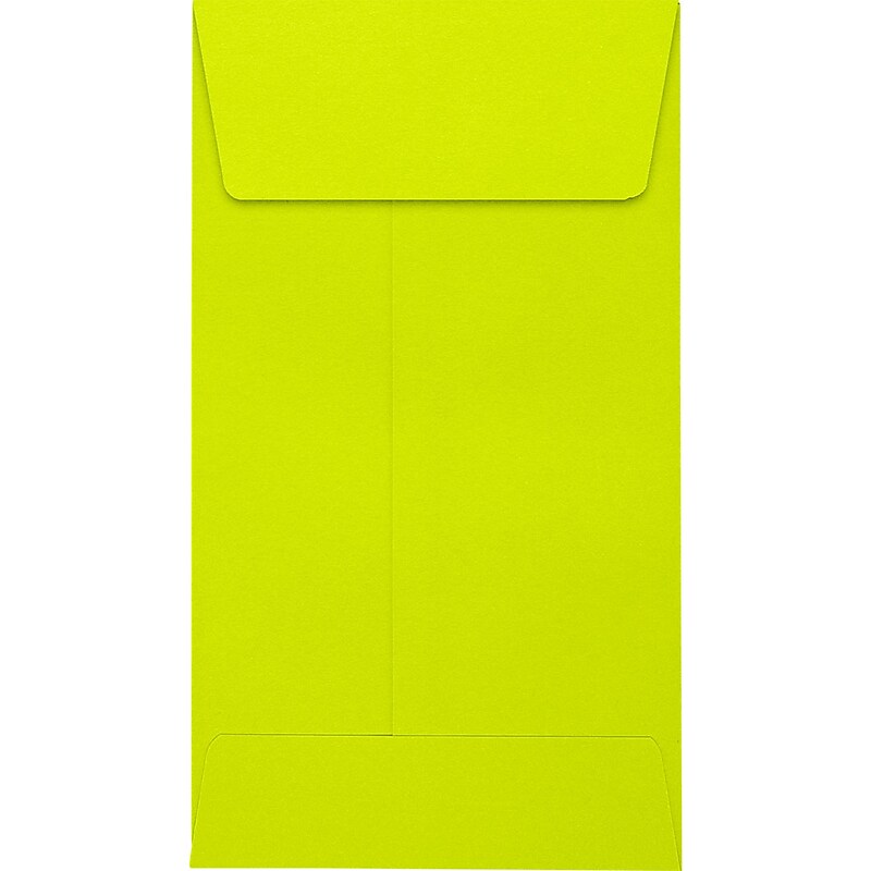 JAM Paper Self Seal #5 1/2 Coin Envelopes, 3 1/8" x 5 1/2", Green, 500/Pack (512CO-L22-500) image 1