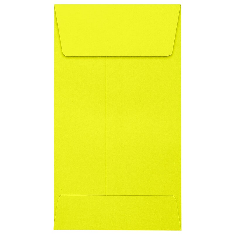 JAM Paper Self Seal #5 1/2 Coin Envelopes, 3 1/8" x 5 1/2", Yellow, 50/Pack (512CO-L20-50) image 1