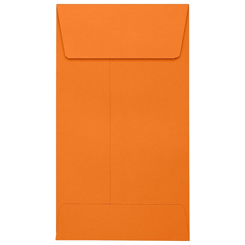 JAM Paper Self Seal #5 1/2 Coin Envelopes, 3 1/8" x 5 1/2", Orange, 250/Pack (512CO-11-250) image 1