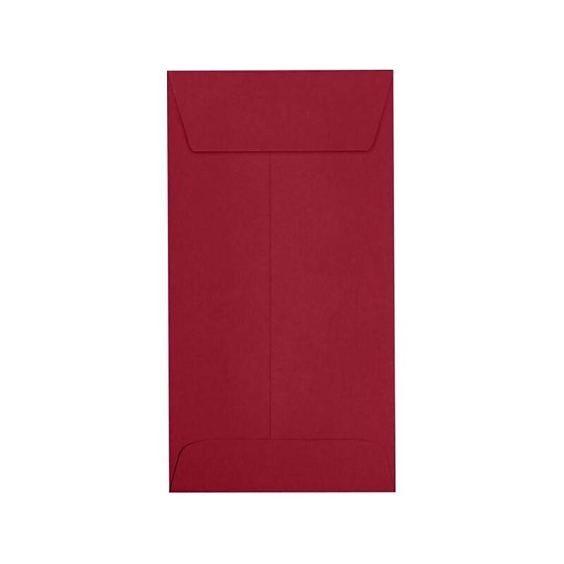 JAM Paper Self Seal #7 Coin Envelopes, 3 1/2" x 6 1/2", Garnet, 50/Pack (7CO-101-50) image 1