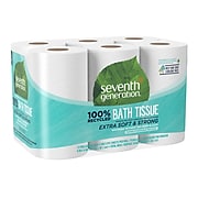 Seventh Generation 2-Ply 100% Recycled Standard Toilet Paper, White, 240 Sheets/Roll, 12 Rolls/Pack (13733)