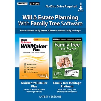 Individual Software Will & Estate Planning with Family Tree Bundle for 1 User, Windows, Download (WDB-WFB)