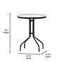 Flash Furniture Lila Glass Top Metal Table with 2 Stack Chairs, 23.75'' Round Bronze (TLH071RD017CBZ2)~#|#~sp223899058_sc7