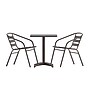 Flash Furniture Lila Indoor-Outdoor Table Set with 2 Slat Back Chairs, 27.5'' Square Bronze (THAL28SQ017BZ2)~#|#~sp223899178_sc7