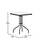 Flash Furniture Lila Glass Top Metal Table with 2 Stack Chairs, 23.75'' Square Bronze (TH0731SQ017CBZ2)~#|#~sp223899344_sc7