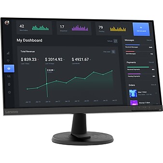 Lenovo D24-40 23.8" 75 Hz LCD Monitor, Raven Black (67A2KCC6US)