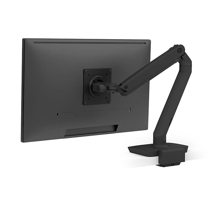 Ergotron MXV Adjustable Single Arm with Low-Profile Clamp, Up to 34" Monitor, Matte Black (45-625-224) image 1